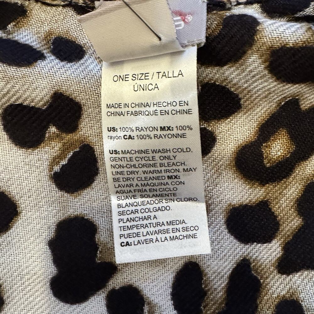 NWT Chicos Leopard Fusion Ruana One Size Open Front Kimono Old Money Mob Wife - Picture 8 of 10